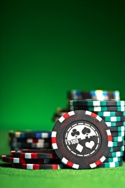 Baccarat table showing player and banker hands